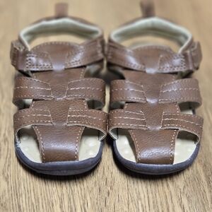 Cat & Jack Brown Fisherman Sandals for Kids NWOT sz 6M